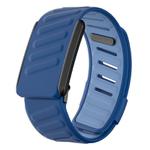 For WHOOP 4.0 Silicone Sports Watch Band(Dark Blue+Light Blue)