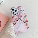 For iPhone 12 mini Plating Splicing Pattern Soft TPU Protective Case(Apple Blossom)