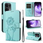 For OPPO Reno13 Pro Global Dandelion Embossed Pattern Flip Leather Phone Case(Green)