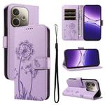 For OPPO A5 Pro 5G Global Dandelion Embossed Pattern Flip Leather Phone Case(Purple)