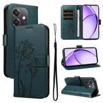 For OPPO A5X 5G Global Dandelion Embossed Pattern Flip Leather Phone Case(Blue)