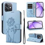 For OPPO A5X 5G Global Dandelion Embossed Pattern Flip Leather Phone Case(Sky Blue)