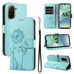 For Redmi A5 4G 173.3mm Dandelion Embossed Pattern Flip Leather Phone Case(Green)