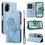 For Redmi A5 4G 173.3mm Dandelion Embossed Pattern Flip Leather Phone Case(Sky Blue)