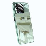 For iPhone 12 Electroplating Ice Crystal Airbag Full Coverage Shockproof Phone Case(Green)