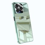 For iPhone 13 Pro Max Electroplating Ice Crystal Airbag Full Coverage Shockproof Phone Case(Green)