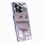 For iPhone 13 Pro Max Electroplating Ice Crystal Airbag Full Coverage Shockproof Phone Case(Purple)