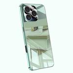 For iPhone 15 Pro Max Electroplating Ice Crystal Airbag Full Coverage Shockproof Phone Case(Green)