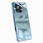 For iPhone 15 Pro Max Electroplating Ice Crystal Airbag Full Coverage Shockproof Phone Case(Blue)