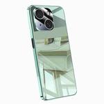 For iPhone 15 Plus Electroplating Ice Crystal Airbag Full Coverage Shockproof Phone Case(Green)