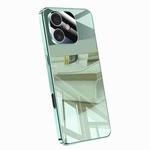 For iPhone 16 Plus Electroplating Ice Crystal Airbag Full Coverage Shockproof Phone Case(Green)