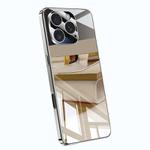 For iPhone 16 Pro Electroplating Ice Crystal Airbag Full Coverage Shockproof Phone Case(Gray)