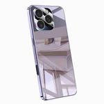 For iPhone 16 Pro Electroplating Ice Crystal Airbag Full Coverage Shockproof Phone Case(Purple)