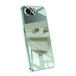 For iPhone 16e Electroplating Ice Crystal Airbag Full Coverage Shockproof Phone Case(Green)