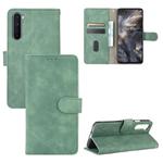 For OnePlus Nord Solid Color Skin Feel Magnetic Buckle Horizontal Flip Calf Texture PU Leather Case with Holder & Card Slots & Wallet(Green)
