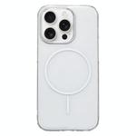 For iPhone 13 Pro Max Clear Color PC Thin Circle MagSafe Phone Case(White)