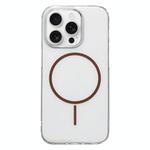 For iPhone 13 Pro Max Clear Color PC Thin Circle MagSafe Phone Case(Brown)