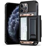 For iPhone 11 Pro Max Card Slot PC Hybrid TPU Combo Phone Case(Gold)