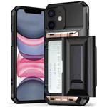 For iPhone 11 Card Slot PC Hybrid TPU Combo Phone Case(Gold)