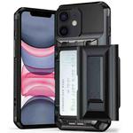 For iPhone 11 Card Slot PC Hybrid TPU Combo Phone Case(Dark Grey)