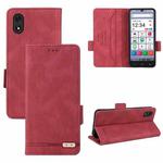 For ZTE Kantan Sumaho 4 A402ZT Magnetic Clasp Leather Phone Case(Red)