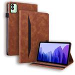 For Tecno Megapad 11 2024 Splicing Shockproof Leather Tablet Case(Brown)