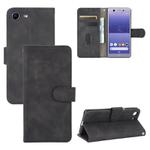 For Sony Xperia Ace Solid Color Skin Feel Magnetic Buckle Horizontal Flip Calf Texture PU Leather Case with Holder & Card Slots & Wallet(Black)