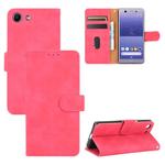 For Sony Xperia Ace Solid Color Skin Feel Magnetic Buckle Horizontal Flip Calf Texture PU Leather Case with Holder & Card Slots & Wallet(Rose Red)