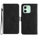 For Infinix Hot 50i 4G Stitching Embossed Leather Phone Case(Black)
