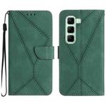 For Infinix Hot 50 Pro+ 4G Stitching Embossed Leather Phone Case(Green)