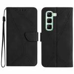 For Infinix Hot 50 4G Stitching Embossed Leather Phone Case(Black)