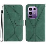 For Infinix Note 50 Pro 4G / Note 50 4G Stitching Embossed Leather Phone Case(Green)