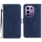 For Infinix Note 50 Pro 4G / Note 50 4G Stitching Embossed Leather Phone Case(Blue)