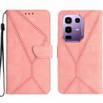 For Infinix Note 50 Pro+ 5G Stitching Embossed Leather Phone Case(Pink)