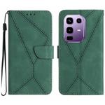 For Infinix Note 50 Pro+ 5G Stitching Embossed Leather Phone Case(Green)