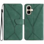 For Infinix Smart 10 4G / Tecno Pop 10 Stitching Embossed Leather Phone Case(Green)