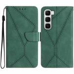 For Infinix Hot 60 4G / 60i 4G Stitching Embossed Leather Phone Case(Green)