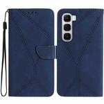 For Infinix Hot 60 4G / 60i 4G Stitching Embossed Leather Phone Case(Blue)