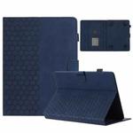 10 inch Honeycomb Embossed Leather Smart Tablet Case(Blue)