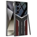 For Samsung Galaxy S24 Ultra 5G GKK Plating TPU + Leather Future Full Coverage Phone Case, Without Pen(Red)