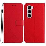 For Infinix Hot 60 4G / 60i 4G Rhombic Grid Texture Leather Phone Case(Red)