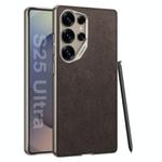 For Samsung Galaxy S25 Ultra 5G GKK Metal Paint Skin Feel Suede Full Coverage Phone Case(Coffee)