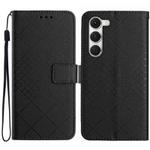 For Tecno Spark 40 Pro 4G Rhombic Grid Texture Leather Phone Case(Black)