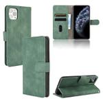 For iPhone 11 Pro Max Solid Color Skin Feel Magnetic Buckle Horizontal Flip Calf Texture PU Leather Case with Holder & Card Slots & Wallet(Green)