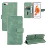 For iPhone 6 Plus & 6s Plus Solid Color Skin Feel Magnetic Buckle Horizontal Flip Calf Texture PU Leather Case with Holder & Card Slots & Wallet(Green)
