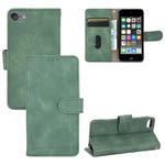 For iPod Touch 6 & 5 Solid Color Skin Feel Magnetic Buckle Horizontal Flip Calf Texture PU Leather Case with Holder & Card Slots & Wallet(Green)