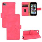 For iPod Touch 6 & 5 Solid Color Skin Feel Magnetic Buckle Horizontal Flip Calf Texture PU Leather Case with Holder & Card Slots & Wallet(Rose Gold)