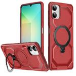 For Samsung Galaxy A06 4G Frosted MagSafe Holder Phone Case(Red)