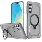 For Samsung Galaxy A15 5G / 4G Frosted MagSafe Holder Phone Case(Grey)