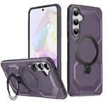 For Samsung Galaxy A35 5G Frosted MagSafe Holder Phone Case(Purple)